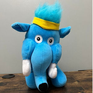 Fun Express Blue Cartoon Elephant with Yellow‎ Workout Band Plush